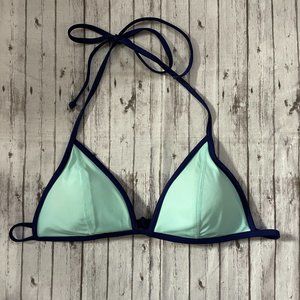 Victorias Secret PINK Green Purple Trim Triangle String Bikini Top  Size Medium